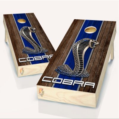 Cobra Cornhole Board Vinyl Wrap Laminated Sticker Set Decal