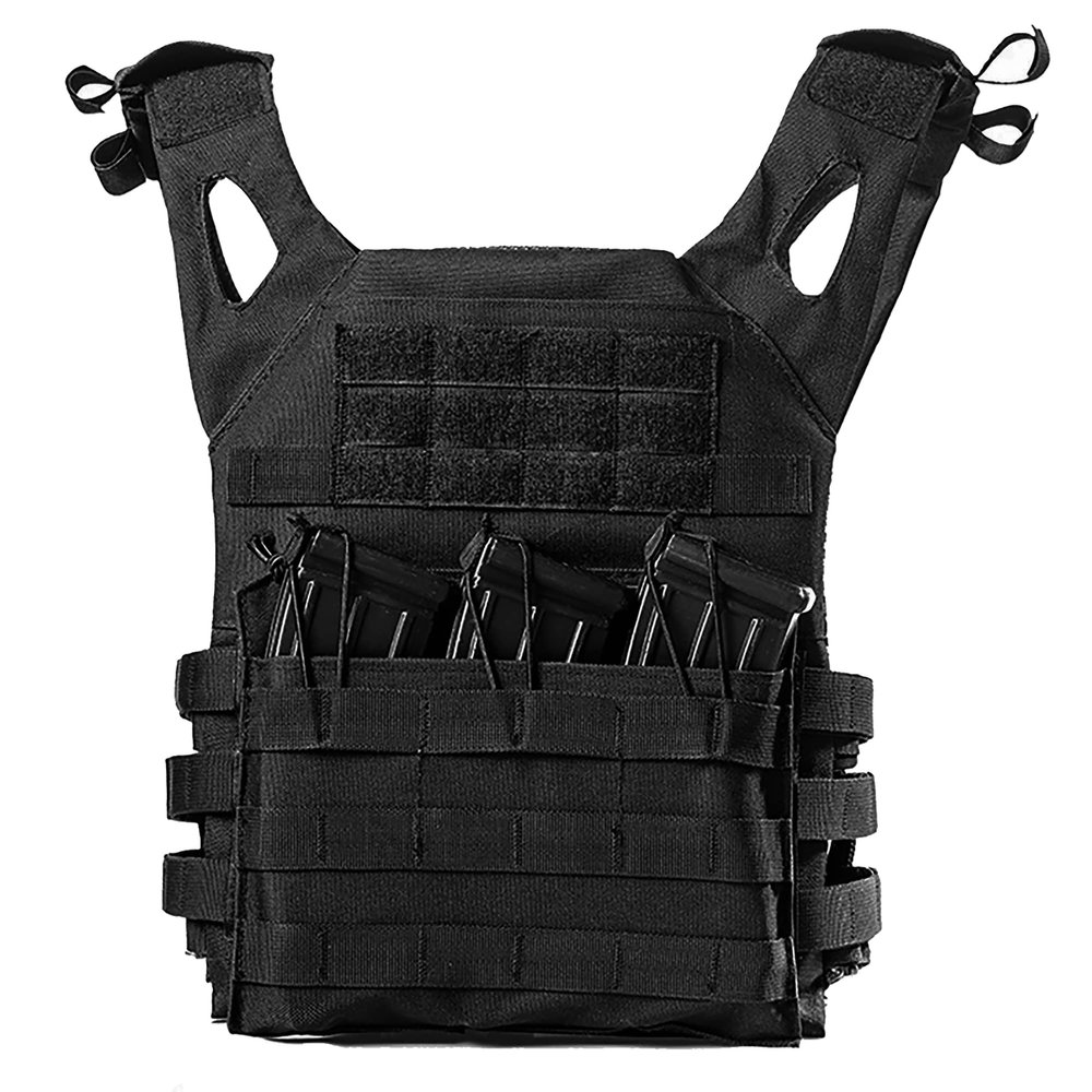 KIDYBELL Airsoft Vest Adjustable Outdoor Safety Protection Airsoft Vest Hunting Vest(Black)
