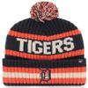47 MLB Unisex-Adult Officially Licensed Primary Logo Bering Sport Knit Cuffed Pom Beanie Cold Weather Hat - Detroit Tigers Navy view 1