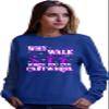 Go All Out 5X-Large Royal Mens Why Walk When You Can Cartwheel Funny Gymnastics Sweatshirt Crewneck view 2
