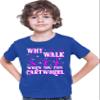 Medium Royal Youth Why Walk When You Can Cartwheel Funny Gymnastics T-Shirt view 2