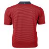 Cutter & Buck Virtue Eco Pique Micro Stripe Recycled Mens Big & Tall Polo, Red/Navy Blue, 2XT view 2