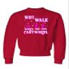 Go All Out Medium Red Youth Why Walk When You Can Cartwheel Funny Gymnastics Crewneck Sweatshirt view 1