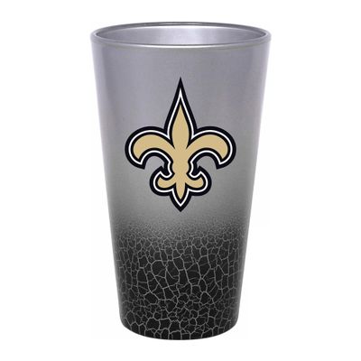 The Memory Company New Orleans Saints 16oz. Crackle Pint Glass