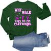 Go All Out X-Large Forest Green Mens Why Walk When You Can Cartwheel Funny Gymnastics Sweatshirt Crewneck view 1