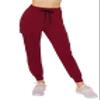 ALWAYS Cargo Jogger Pants for Women - Super Soft Casual Lounge Sweatpants Burgundy 2XL view 2