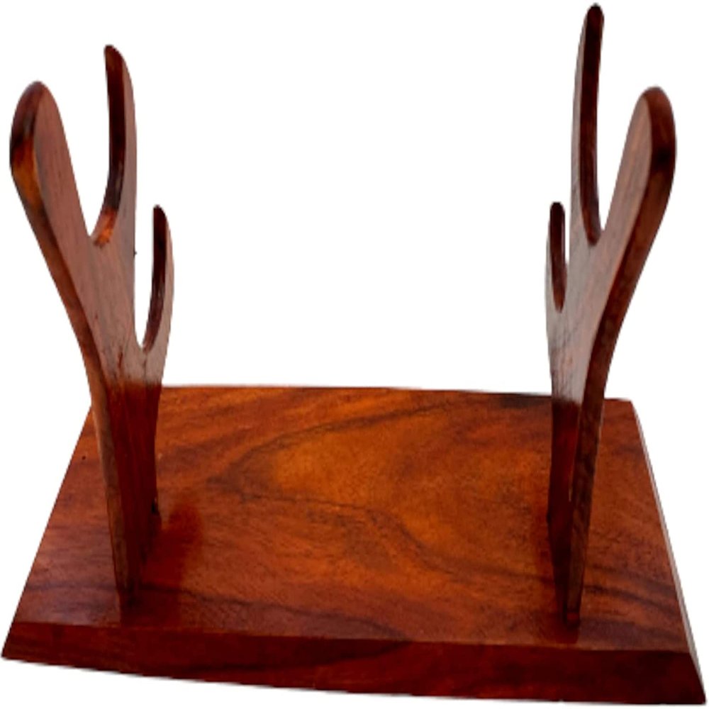 Gorkha Kukri Knife Display Wooden Stand 10 IN Long Two Tier Solid Wooden Stand, Kukri Fit Around 12-15 Inch, Real Nepaloden Sword Kukri Knife Display Wooden Stand Handmade In Nepal