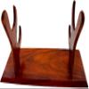 Gorkha Kukri Knife Display Wooden Stand 10 IN Long Two Tier Solid Wooden Stand, Kukri Fit Around 12-15 Inch, Real Nepaloden Sword Kukri Knife Display Wooden Stand Handmade In Nepal view 1