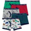 Carter's Boy's 5-Pack Cotton Boxer Briefs (Multi Pizza/Gamer/Stripes, 6/7) view 1