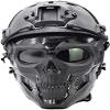 Aifordge Tactical Fast Helmet with Adjustable Airsoft Mask Skull Full Face MaskSuitable for Airsoft Paintball, CS Game, Halloween, Role-Playing view 1