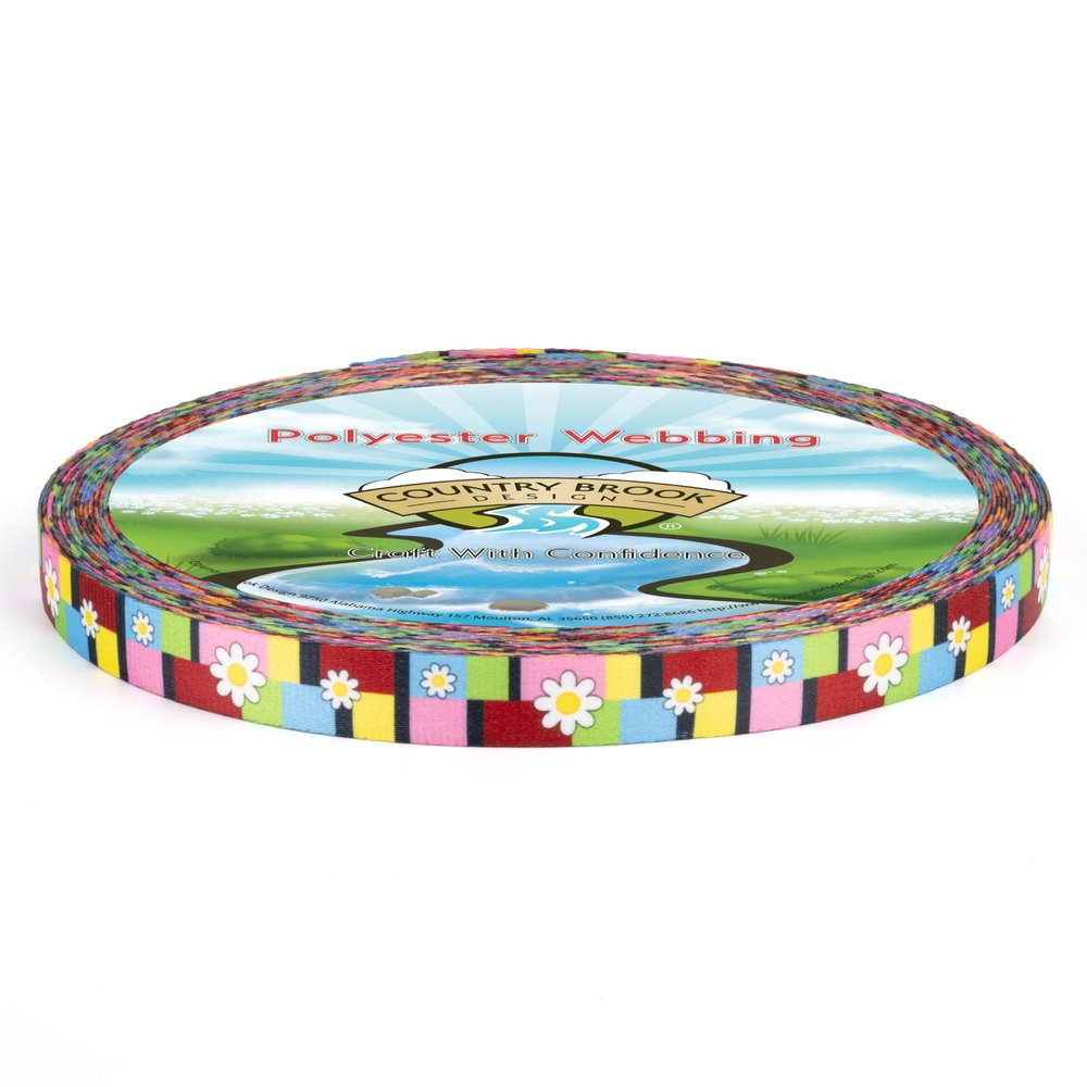 Country Brook Design - Spring Daisies Photo Quality Polyester (1/2 Inch, 50 Yards)