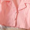 Baby Jean Jacket Toddler Kids Baby Girls Long Sleeve Turn Down Collar Solid Coat Jacket Shirt Tops Bow (Pink, 5-6 Years) view 4