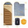 KANYAK Warm Lightweight Compressible Envelope Sleeping Bag for Hiking Trekking Backpacking and Camping in Spring Summer Autumn, Best Gift for Families Friends Lovers or Homeless view 2