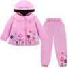 Toddler Denim Jacket Girls Boys Kids Windbreaker Jacket Raincoat Trench Coat Hoodies Waterproof Suit (Pink, 3 Years) view 3