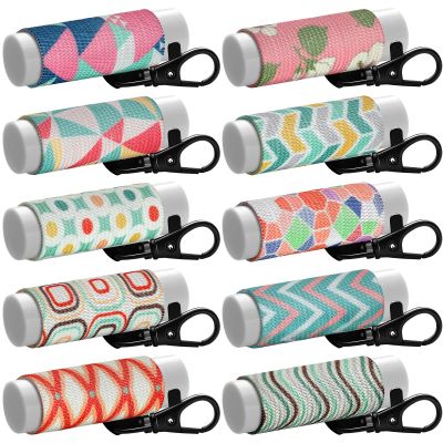 Sureio 10 Pack Lip Balm Holder Keychain Christmas Lip Gloss Holder Keychain Gifts Elastic Lipstick Sleeve Clip for Women(Rustic Style)