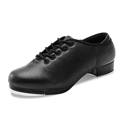 Child Jazz Tap Dance Shoes for Unisex Girls and Boys, Black 6.5 Big Kid