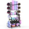 Mythinglogic Home Gym Storage with 3-Tier Medicine & Exercise Ball Rack, Weight Rack for Dumbbells Kettlebells and Weight Equipment, Yoga Mat Storage Rack with Sturdy and Lockable Casters view 1