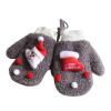Children Gloves Toddler Kids Children's Christmas Santa Warm Think Knit Winter Girls Boys Baby Gloves (Grey, One Size) view 1