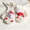 Children Gloves Toddler Kids Children's Christmas Santa Warm Think Knit Winter Girls Boys Baby Gloves (White, One Size) view 2