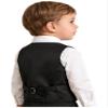 Hularka Kids Boys V-Neck Dressy Vest Slim Fit Buttons Formal Suit Vest Wedding Party Gentleman Suit Waistcoat Black 8 Years view 4