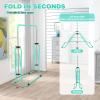 Gymnastics Bars with Rings for Kids, Folding Horizontal Bar with Adjustable Height, Expandable Gymnastics Equipment Junior Kip Bar for Girls & Boys Home Training(Green) view 4