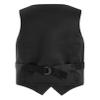 Hularka Kids Boys V-Neck Dressy Vest Slim Fit Buttons Formal Suit Vest Wedding Party Gentleman Suit Waistcoat Black 2 Years view 2