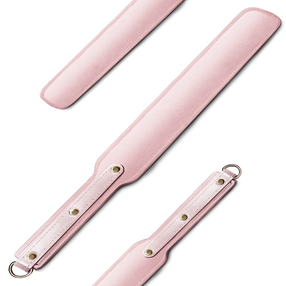 Ueemph 18 inch Riding Crop,Pink Leather Paddle,Super Durable Rug Paddles,Equestrian CropsPink
