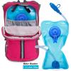 Ivygreen Kids Hydration Backpack, Hiking Backpack for Boys or Girls with 1.5L Water Bladder (Rose Red - Small) view 4