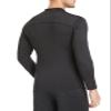 Men's Gym Tights Training Clothes Workout Jogging Sports Set Athletic Long Sleeve Compression Shirts Sportswear Suits Black Top XXL view 2