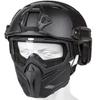 VPZenar Airsoft Helmet and Mask, Black Tactical Helmet Airsoft Helmet with NVG Mount, Airsoft Mask Full Face with Detachable Anti Fog Gray Goggles,Tactical Airsoft Gear view 1