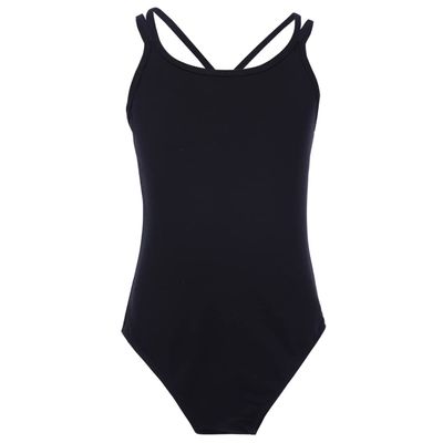 Duoremi Girls Dance Leotard Slim Fitness Ballet Dance Gymnastic Leotard Bodysuit Ballerina Costume Black 3-4 Years