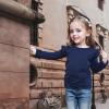Toddler Baby Girl Solid Color T-Shirt Kids Blouse Plain Ruffle Sleeve Top Cotton Casual Clothes (033F-Navy Blue, 18-24 Months) view 2