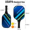 OMOTIYA Pickleball Paddles Set - Fiberglass Surface Pickleball Paddles Set with 2 Rackets, 4 Pickle Balls, and 1 Portable Pickleball Bag, with Ergonomic Cushion Grip, for Men Women Kids Indoor Outdoor view 2