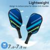 OMOTIYA Pickleball Paddles Set - Fiberglass Surface Pickleball Paddles Set with 2 Rackets, 4 Pickle Balls, and 1 Portable Pickleball Bag, with Ergonomic Cushion Grip, for Men Women Kids Indoor Outdoor view 3
