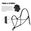 Harrison Howard Rope Halter for Horses - Super Sturdy Horse Training Halter with 2 Knot 1/4" Stiff Cord - Foal Black view 3