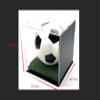 Acrylic Full Size Display Case Stand Box for Sports Memorabilia Collectibles Autograph Square Shoes (Soccer Ball Turf Grass) view 2