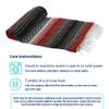 La Montana Mexican Blankets and Throws, 4 Pack, 74"x50" - Made in Mexico, Lightweight Yoga Blanket for Schools, Studios, Outdoors, Camping, Picnic, Decor - Machine Washable, Red/Charcoal/White view 3