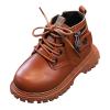 Kids Autumn Winter Snow Boots Toddler Boys Girls Lace Up Ankle High Boots Non Slip Winter Boot (Brown, 23) view 1