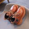 Kids Autumn Winter Snow Boots Toddler Boys Girls Lace Up Ankle High Boots Non Slip Winter Boot (Brown, 23) view 4