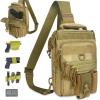 DegeTMVe Dual Pistol Holster Chest Bag Concealed Carry Sling Crossbody Tactical Gun Convertible Backpack Shooting Hunting view 1