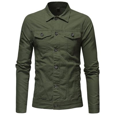 JEsilunmaMY Men's Slim Fit Shirt Jackets Long Sleeve Button Up Lapel Shacket Blouses Fall Winter Lightweight Varsity Outwear (ArmyGreen,3X-Large)