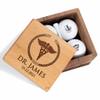 Personalized Golf Gift for Doctor Nurse - Custom Golf Set with Nice Balls and Luxury Wooden Box - Unique Gift Ideas for Golfer, Dentist, Dental, Medical, Physician on Anniversary, Birthday, Xmas view 1