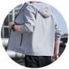 Maiyifu-GJ Men's Lightweight Full Zip Windproof Hoodie Slim Fit Casual Hooded Sweatshirt Outdoor Spring Active Windbreaker (Grey,X-Large) view 2