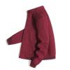 Maiyifu-GJ Men's Casual Zipper Stand Collar Jacket Lightweight Cotton Full Zip Coat Slim Fit Vintage Winter Warm Jackets (Red,Large) view 2