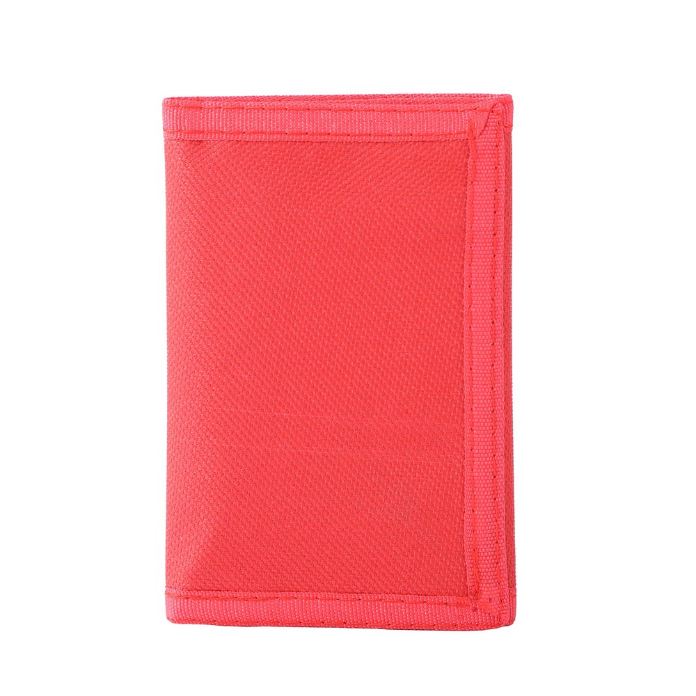 Leyeve wallet,Teen Wallet with Coin Pocket,Kids Wallets for Boys,RFID Trifold Canvas Outdoor Sports Wallet for Kids,Front Pocket Wallet with Magic Sticker-Red
