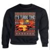 ALLNTRENDS It's Turbo Time Ugly Christmas Sweater Xmas Party Sweatshirt (M, Black) view 1