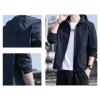 Maiyifu-GJ Men's Lightweight Full Zip Windproof Hoodie Slim Fit Casual Hooded Sweatshirt Outdoor Spring Active Windbreaker (Blue,Medium) view 4