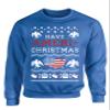 ALLNTRENDS Have Ameri Christmas Love America Ugly Christmas Sweater Funny Patriotic Sweatshirt (2XL, Royal Blue) view 1