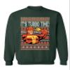 ALLNTRENDS It's Turbo Time Ugly Christmas Sweater Xmas Party Sweatshirt (XL, Forest Green) view 1