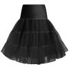 ODIZLI Women 50s Petticoat Skirts Tutu Crinoline Slips Underskirts Petticoats For Women Knee Length Hoop Skirt Retro Crinoline Women'S Half Slips # Black L view 1